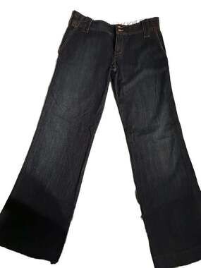 Etro Milano Dark Wash Wide Leg Jeans with Paisley Lining Size 44